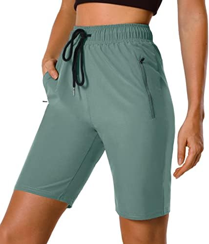Шорцеви за пешачење за жени Брзо суви 7 Карго шорцеви со џебови лесни за голф патувања за патувања атлетски лето