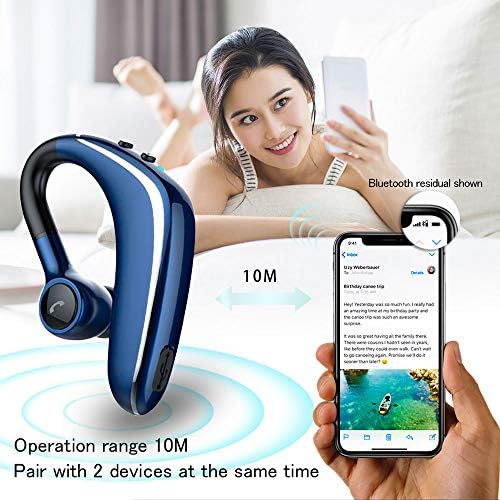 Слушалка со Bluetooth за мобилни телефони, безжичен Bluetooth слушалче V5.2 со микрофон за откажување на бучава, 24 часа на водоотпорни