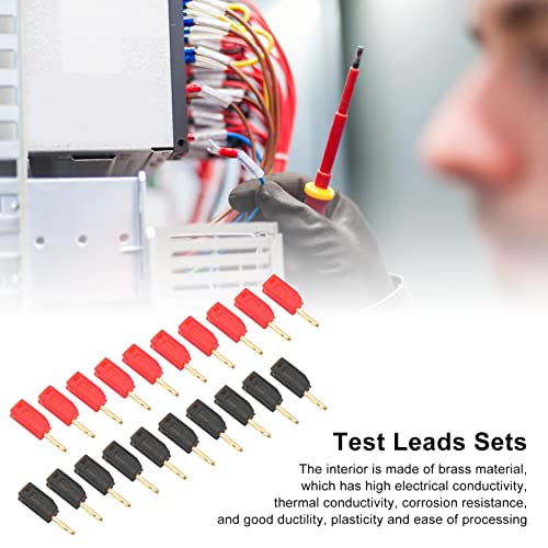 5 комплети тест за тест за банана, кабел за тест за банана, мултиметар флексибилен кабел за олово со жица со 2мм приклучок за електрично