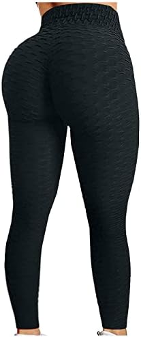 Панталони од Етија, жени јога, женски меурчиња за кревање на колкот, фитнес, трчање со високи половини јога панталони дополнителни долги