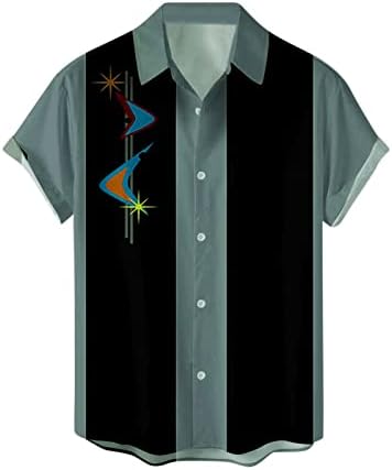 Zdfer Plus со големина кошули за мажи Хавајски плажа кошула со кратки ракави случајни копче надолу со кошули редовно вклопени летни врвови