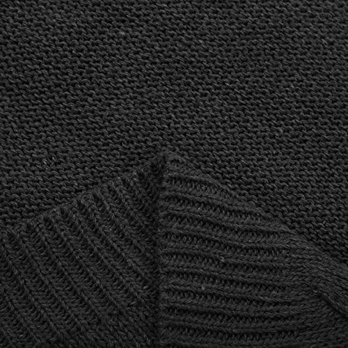 Џемпери за жени дебели желки со долги ракави пулвер џемпер, обичен бучен кабел за пресврт, плетено лабав, вклопат скокач на врвот