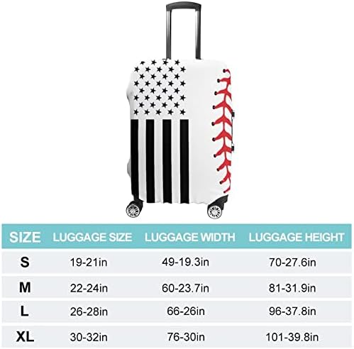 Американско Знаме И Бејзбол Смешно Покритие За Патнички Багаж Еластичен Заштитник За Багаж Против Гребење