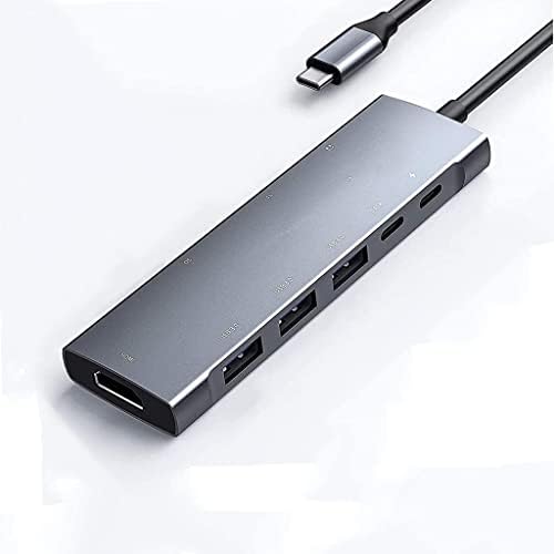 WETYG USB C ЦЕНТАР СО 4k Pd Полнење, Sd/Микро Читач На Картички, USB 3.0, 3.5 mm Приклучок За Слушалки Тип C