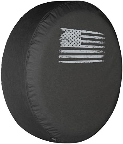 32 „потресено американско знаме - резервно покритие на гумите - - Сребрен принт - направено во САД