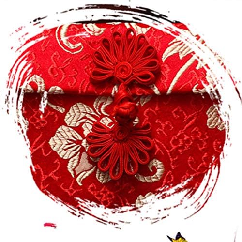 Нуобести Чанти Кинески Црвен Плик 2 Парчиња Црвен Пакет Во Кинески Стил Торба За Среќа Торбичка За Пари Празнични Пликови За Подароци За Новогодишна