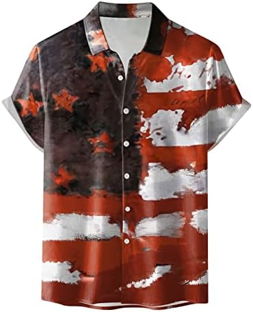 Машки Маици Печатени Обични Мажи Топ Кратка Блуза Знаме Ракав Плажа Мода Пролет Лето Кошули Големи Високи Мажи