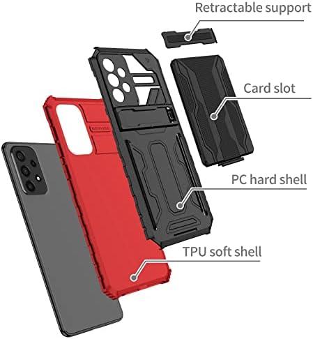 Капак на Куќиштето на телефонот Компатибилен Со Куќиштето Samsung Galaxy A73 5G Со Држач За Пакет Картички, Заштита Од Воено Одделение