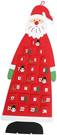 Бестонзон 2 парчиња 24 Ткаенина Календар, Се Чувствува Црвениот Ден Џебови, Реквизит Рд Клаузула Божиќ Календар: Подарок Одбројување