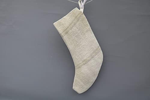 Подарок за перница Сарикаја Божиќно порибување, беж порибување, божиќни чорапи од коноп, порибување на Килим, порибување на Санта Круз,