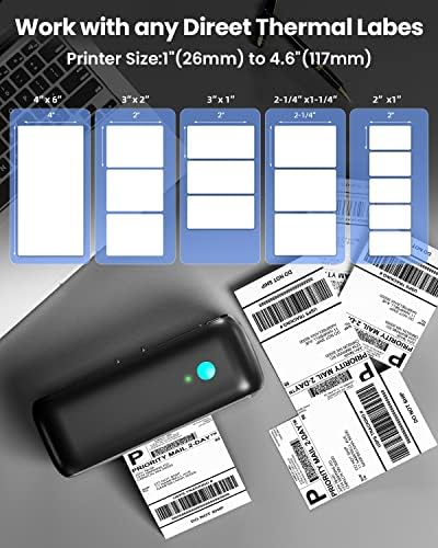 Печатачи за термичка етикета Phomemo за пакети за испорака и мал бизнис, работа со печатач од 4x6 етикета со Windows, Mac, Linux &