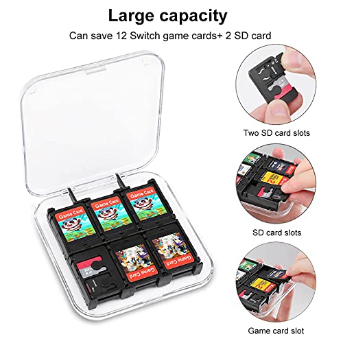 Кутија за картички за игри Mimicyu за Nintendo Switch, заштитен шок изобилен држач за кертриџ за носење кутија за складирање