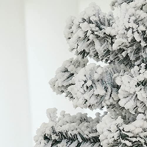 2022 година Снежна издигната елка, Премиум шарки вештачки борови дрво, симулирајте новогодишна елка, метална штанд и 200 совети