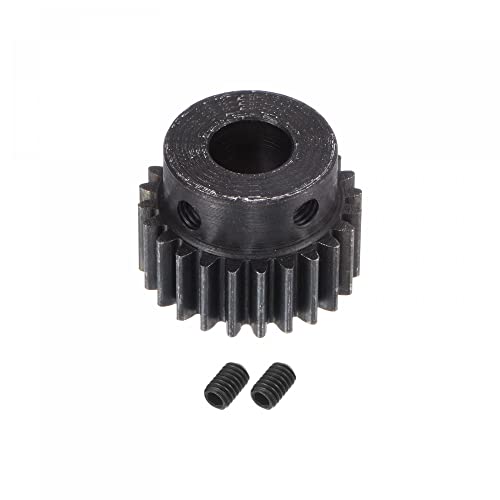 uxcell 1mod 24t Pinion Gear 8mm Bore зацврстена челична моторна решетка SPUR GEAR со чекор за RC CAR Truck Buggy Gear Drive Drive