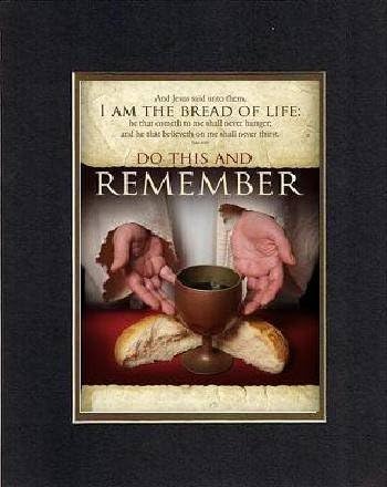 За инспирација - јас сум леб на животот. 8 x 10 инчи Библиски/религиозни стихови поставени во двојно затегнати матеж - Безвременска и бесценета