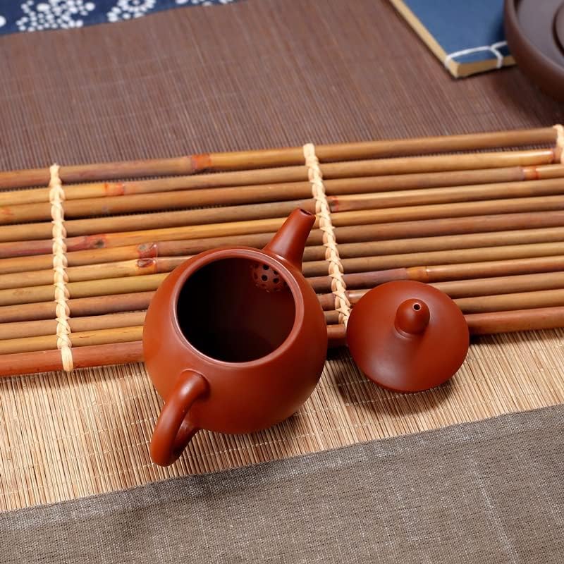 Uxzdx Рачно изработена црвена глина чајник чајник/филтер мал меур чајник за домаќинство котел за приготвување чај чај сет