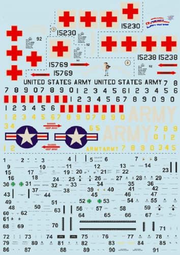 Скала за печатење 48-189-1/48 ДЕЦАЛ UH-1 Воздушна амбуланта во Виетнамската војна Дел 2