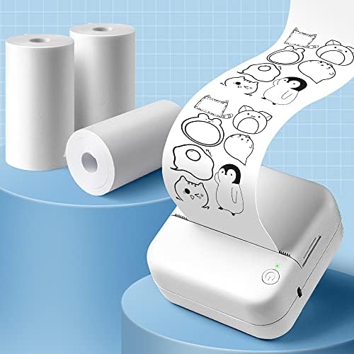 Преносен налепница Мини печатач - Bluetooth џебен печатач за прилагодена налепница, безжичен печатач за фотографии компатибилен со телефон/Android,