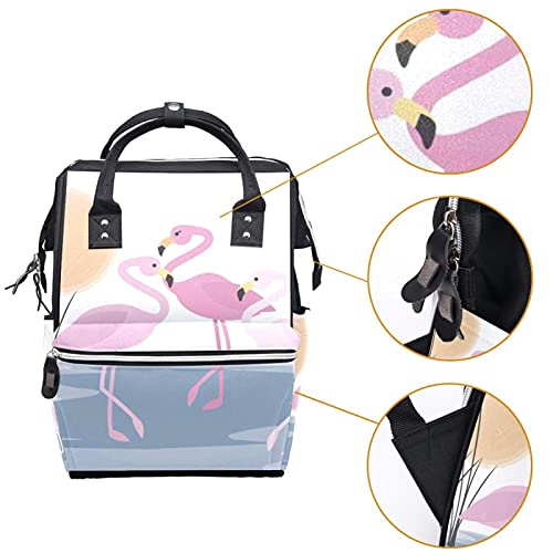 Фламинго Сцена Торба За Пелени Торби За Мумии Ранец Со Голем Капацитет Торба За Пелени За Нега На Бебиња