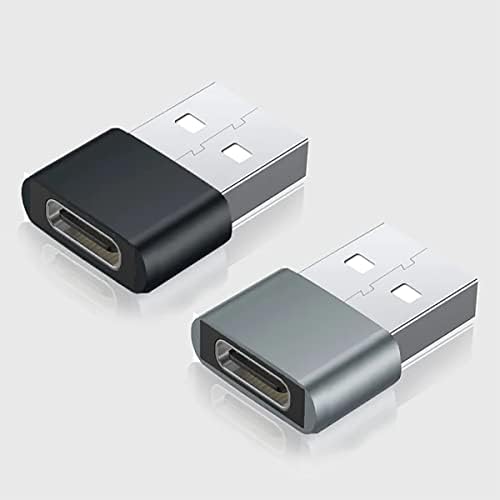 USB-C женски до USB машки брз адаптер компатибилен со вашиот GoPro Hero8 Black For Charger, Sync, OTG уреди како тастатура, глушец,