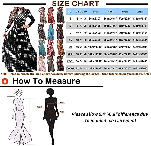 Nokmopo фустан со долг ракав за жени моден печатење со висока јака со долг ракав, големо здолниште на полите, обичен фустан