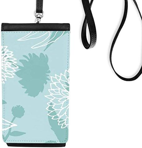 Chrysanthemum S Art Telefore Pallet чанта што виси мобилна торбичка црн џеб