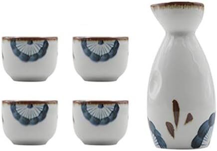 Hemoton Retro Decor Decor Set Подарок за пиење стакло Поставете го поставување со 4 чаши чаши керамички јапонски сакси саки постави јапонски