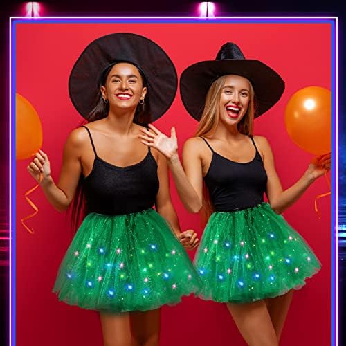 2 пакувања LED TUTU SCRIND 3 Layered Tutus For Women Girls Light Up Star 80's Tulle Tutu Scirt Party Carnival Carnival костум