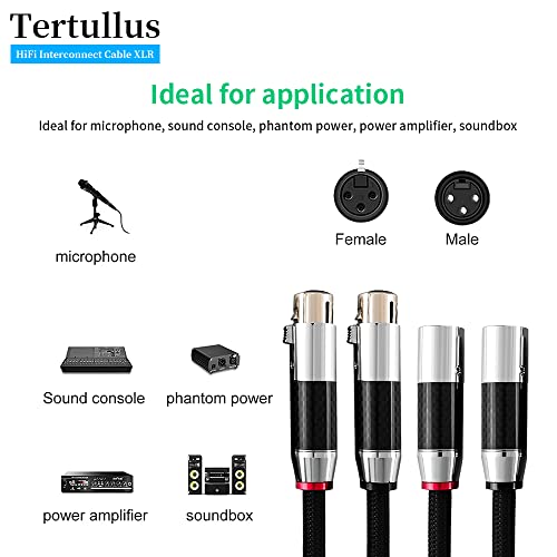 Tertullus 1 пар 3 пински хифи интерконекција кабел XLR -M до XLR - F HIFI балансиран аудио кабел микрофон микрофон микрофон микрофон