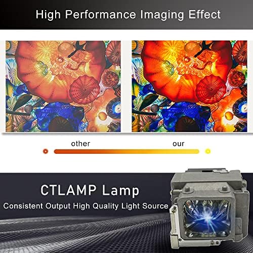 Ctlamp A+ квалитет ELP94 / V13H010L94 Заменски проектор за ламба на проекторот со куќиште компатибилно со EPSON ELPLP94 EB-1780W EB-1785W