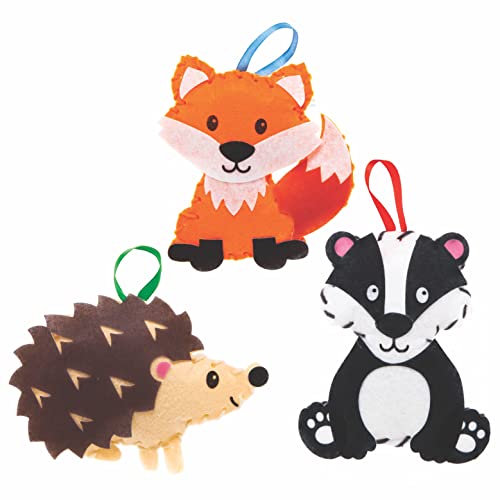 Комплет за шиење на животни од пекари Рос Вудленд - пакет од 3, сет за шиење за деца, креативни активности за деца, идеални уметности и занаети