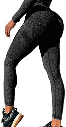 Fitnexx Women'sенски беспрекорен висок половината на половината Контрола на тренингот за тренингот за тренингот за измешани хеланки насмевка на панталони за кревање на ?