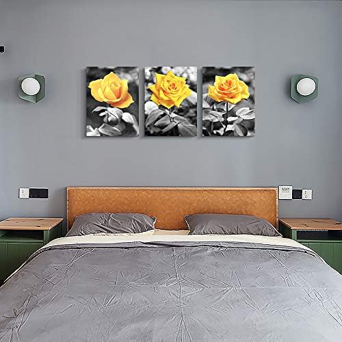Платно wallидна уметност за спална соба дневна соба бања wallид декор за кујнски семејни слики уметнички дела црно -бело жолто