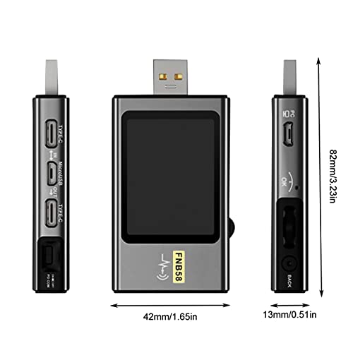 FNB58 USB тестер, дигитален тестер на тековната волтметер тестови USB тип-C Брзо полнење протокол PD Trigger Detection MAX 7A AMMETER