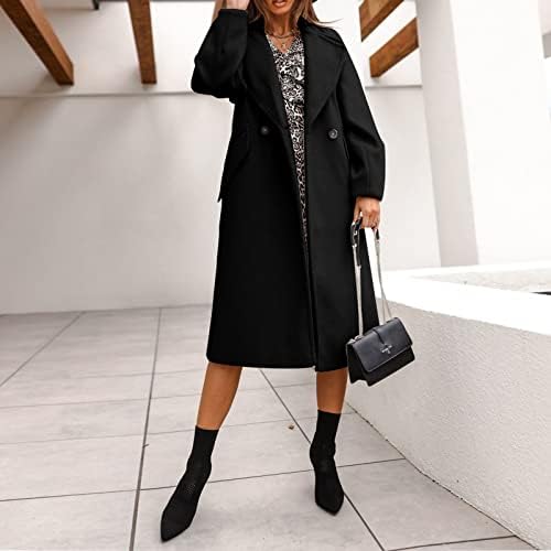 Prdecexlu убава јакна женски зимски долги ракави работа туника цврста боја јакна со боја џеб -лапел удобна вклопена јакна