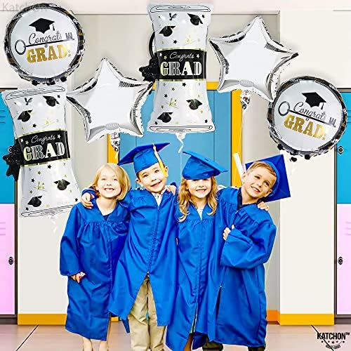 Katchon, Chagats Gradu, дипломирани балони 2023-28 инчи, пакет од 6 | Балони за дипломирање во предучилишна возраст | Дипломирање