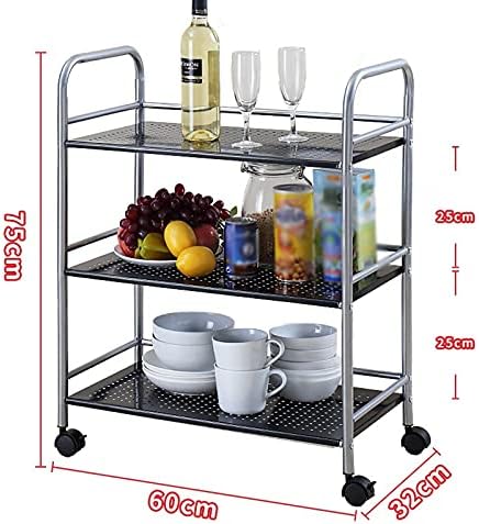 Multifunction Rack Tomyeus Multifunction ， 3-слој решетката за складирање на плочки за овошје Копачка количка вилушка за бања за заштеда на простор