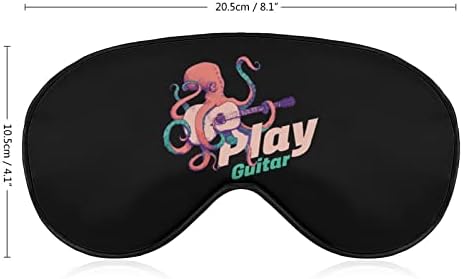 Смешен октопод свири гитара за спиење маска за очи мека смешна сенка на очите за слепите очи за очи за спиење за патување за патување