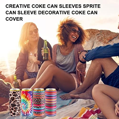 Upkoch Canning 4PCS може да може ракав, интересен декоративен кокс на ракави Sprite Can Sneave Coke може да ги покрие за BBQ, диплома,