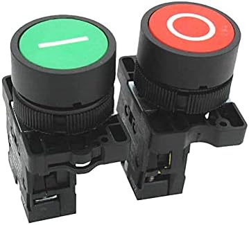 Ienyu AC 660V 10A Моментарна I/O Црвена зелена знак Не NC Push копче за прекинувач на копчето
