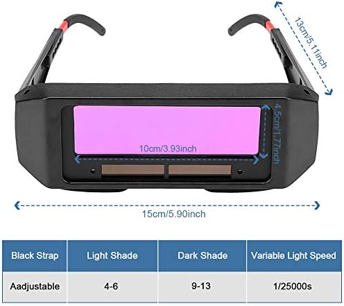 Очила за заварување Автоматско затемнување, заварување шлемот, безбедносни очила за заварување, соларно автоматско затемнување