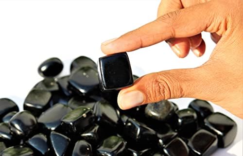 1 кг Неверојатно полиран природен црн опсесиан кварц го разгали камењата кристално агат заздравување на заздравување на метафизичкиот