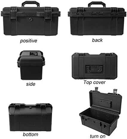 Кутии за алатки Gooffy, црна алатка за кутии за задебелување на мулти-функционална алатка за чување алатки за складирање на алатки
