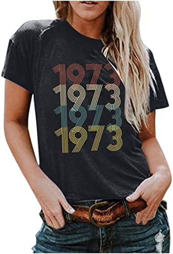 60-ти кошула за подароци за роденден за жени-ГОЛЕМИ ОРИГИНАЛНИ ПАРТИ 1963 врвови на сончогледни отпечатени ретро кратки ракави блузи маички