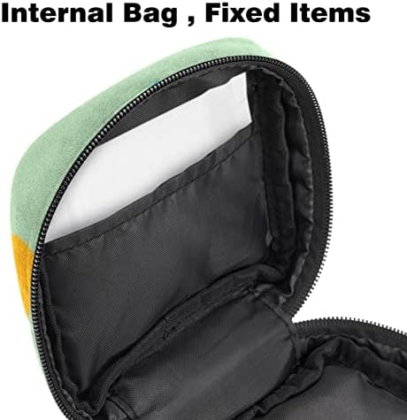 Оријукан санитарна торба за складирање на салфетки, торба за преносен период за жени девојки менструална чаша торбичка, цртани точки срце срце