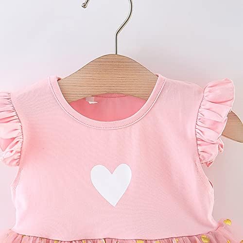 Облечена за девојчиња принцеза бебе печатено 6M-3Y новороденче секоен фустан од џемпер од џемпер за џемпери за девојки за мали деца