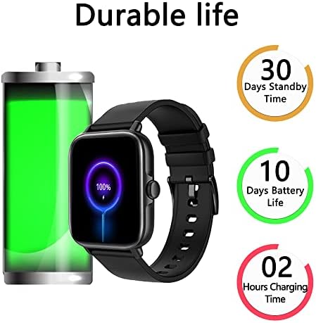 DXPICR [2 Часовници] Паметен Часовник, Паметен Часовник Со Целосен Екран На Допир За Телефони Со Android и iOS Компатибилен Фитнес Тракер