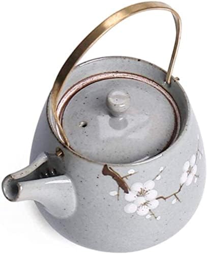 Чајник керамички чајник рачно изработен керамички антички целадон појаси за чај со рачно насликан чај со сингл тенџере чајници