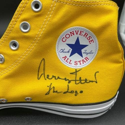 Jerryери Вест го потпиша Конверс Чак Тејлор десен чевли ПСА/ДНК Лос Анџелес Лејкерс - автограмирани патики во НБА