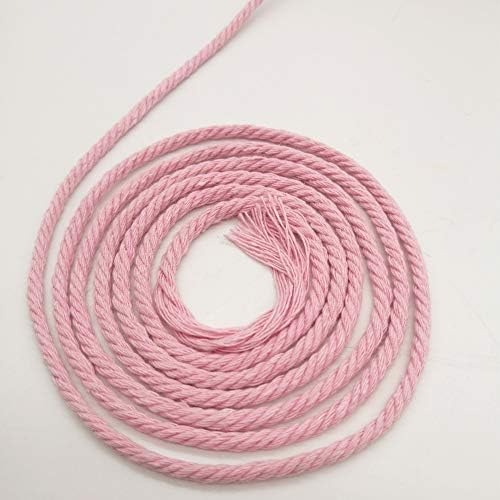 Пинк макромски кабел природен памучен јаже wallид што виси растително занаетчиски занаетчиски занаетчиски кабел за плетење со кабел 3мм дијаметар